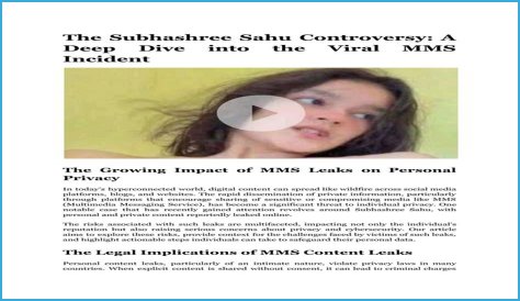 Shubhshree Sahu Viral MMS Video: Unpacking The Controversy And Its Impact
